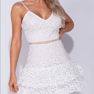 White Floral Lace Dress